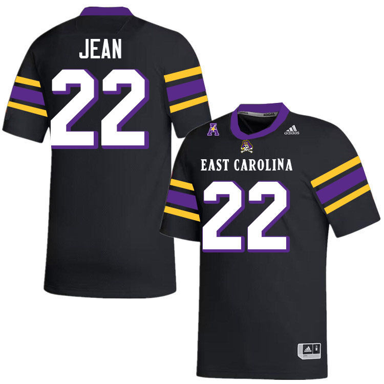 East Carolina Pirates #22 Jonathan Jean College Football Jerseys,Uniforms-Alternate Black